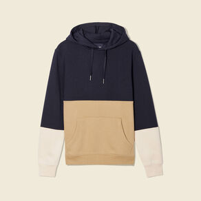 Sweat à capuche bleu marine homme