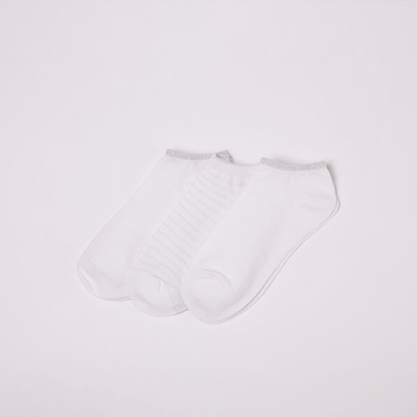 lot 3 paires chaussettes ecru femme Lot 3 paires chaussettes ecru femme