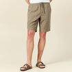 Short droit à coulisse vert kaki homme