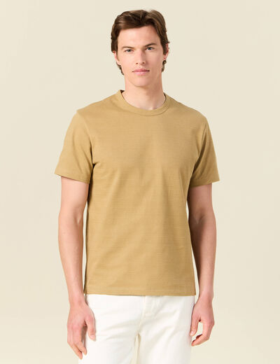 T-shirt manches courtes beige homme