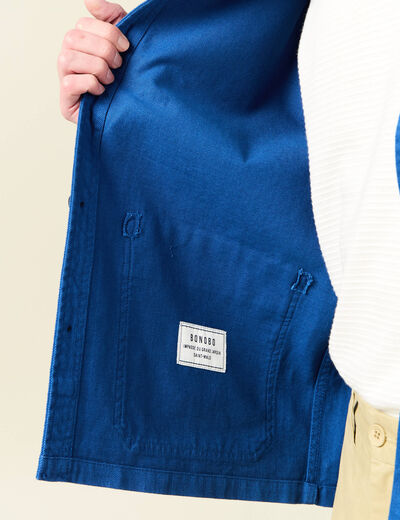 Surchemise oversize bleu roi homme