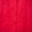 Chemise en coton manches longues rouge fonc&eacute; femme