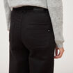Jeans large taille haute denim noir femme