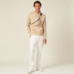 Sweat &agrave; capuche beige homme