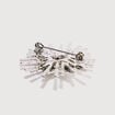 Broche avec strass couleur argent femme