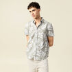 Chemise manches courtes vert kaki homme