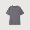T-shirt col rond manches courtes gris fonc&eacute; homme