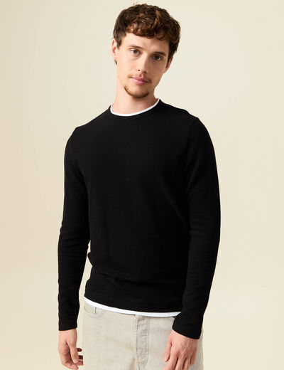 T-shirt manches longues noir homme