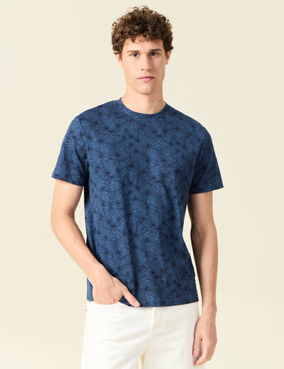 T-shirt manches courtes bleu marine homme