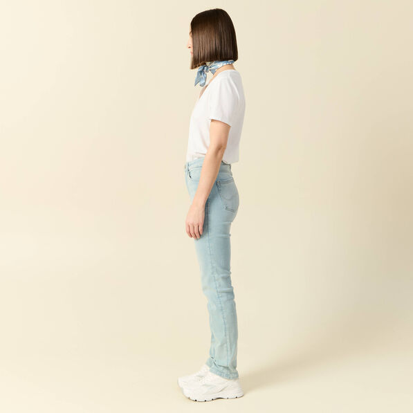 jeans slim taille haute denim bleach femme Jeans slim taille haute denim bleach femme