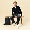 Jeans loose longueur 32 en coton denim noir homme