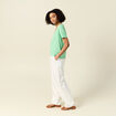 T-shirt manches courtes vert clair femme