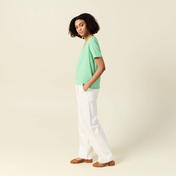 t shirt manches courtes vert clair femme T-shirt manches courtes vert clair femme
