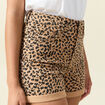 Short mom taille haute camel femme