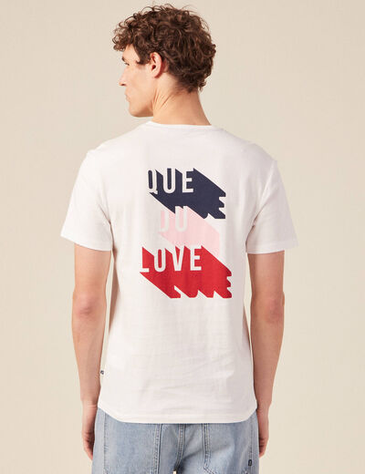 T-shirt manches courtes ecru homme