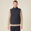 Doudoune droite sans manches bleu marine homme