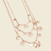 Collier multirangs piécettes couleur or femme