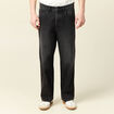 Jeans large 5 poches longueur 32 denim snow noir homme