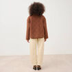 Blouson bouclette marron clair femme