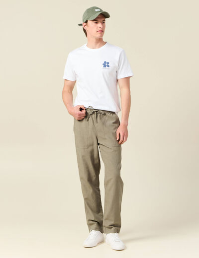 T-shirt manches courtes blanc homme