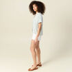 Chemise manches 3/4 vert olive femme