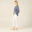 Blouse manches longues bleu marine femme