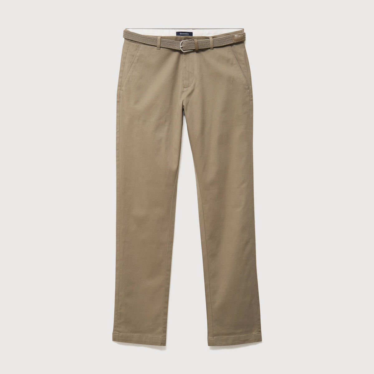 Pantalon straight longueur 32 ceinture taupe homme