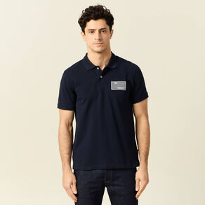 Polo manches courtes bleu marine homme