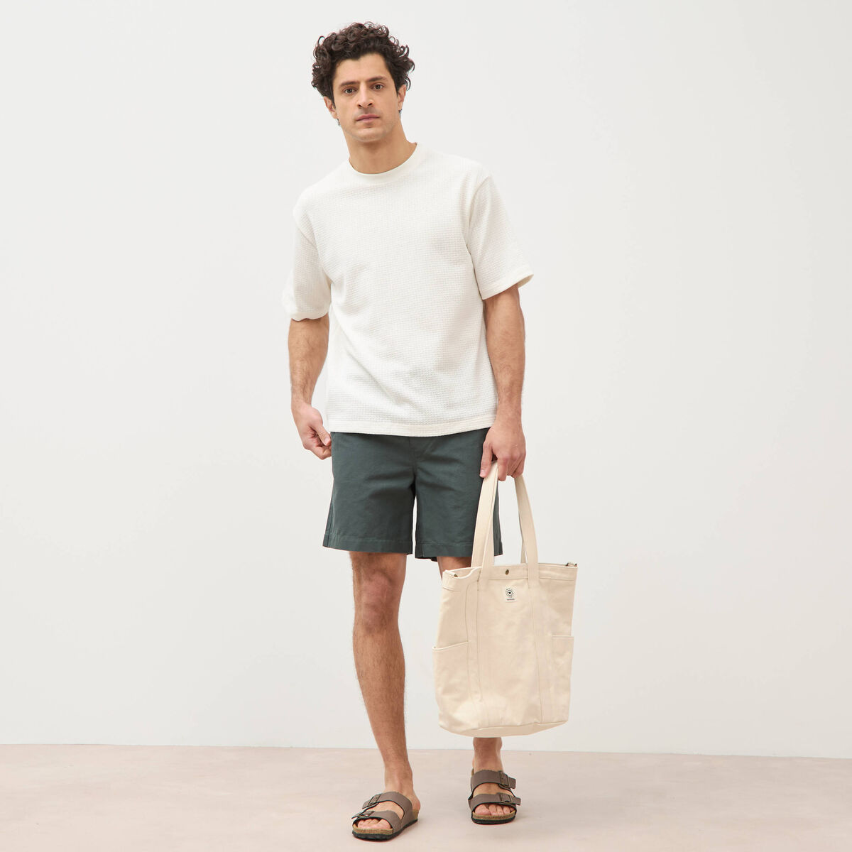 Bermuda vert kaki homme