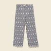 Pantalon loose longueur 3/4 en coton ecru femme