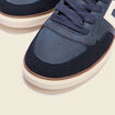 Baskets montantes à lacets bleu marine homme