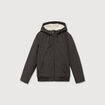Parka courte &agrave; capuche vert kaki homme