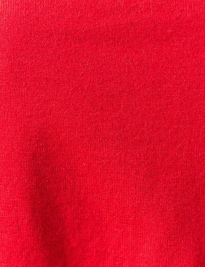 Pull manches longues rouge femme