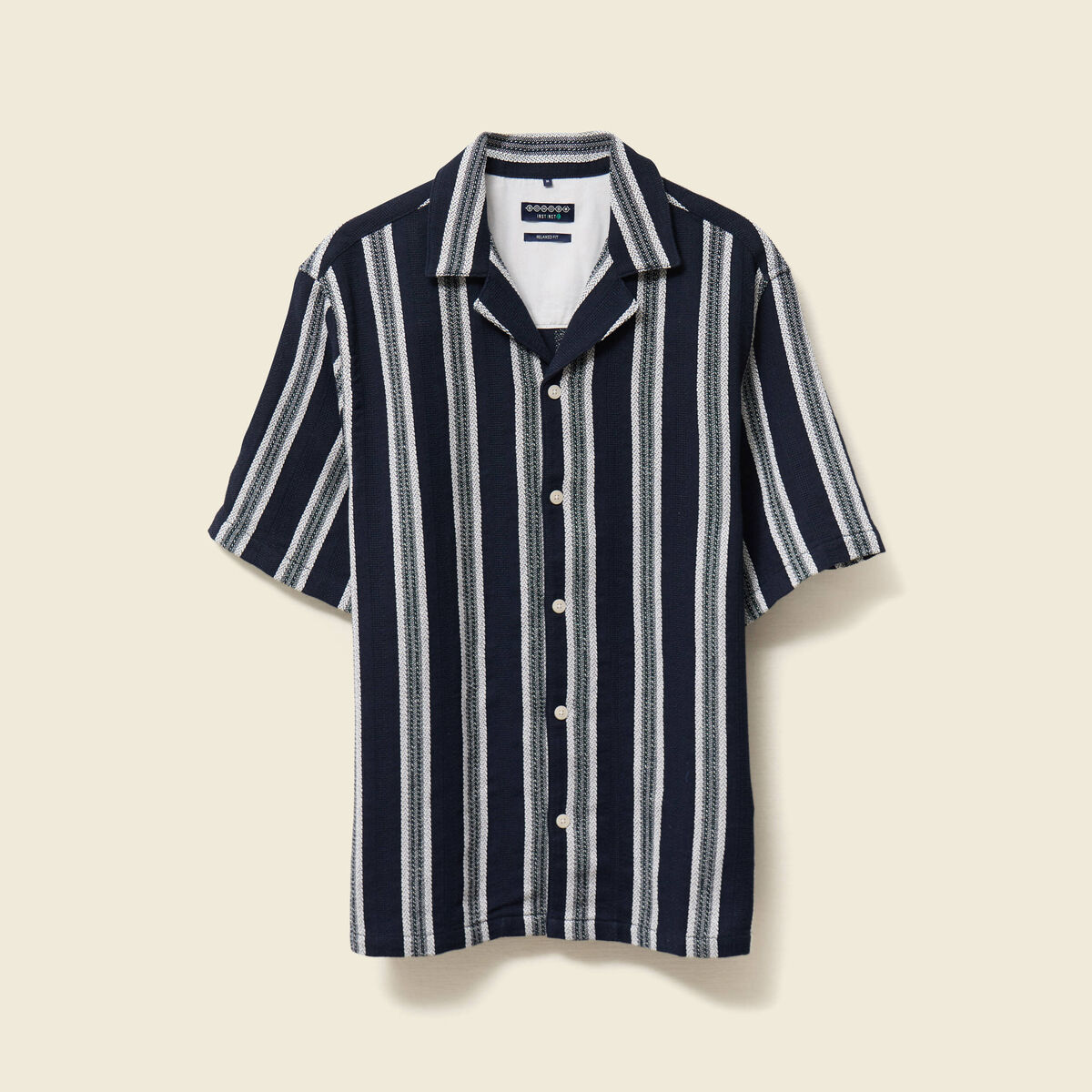 Chemise manches courtes bleu marine homme