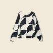 Pull manches longues r&eacute;vesible noir femme