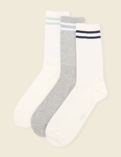 Lot de 3 paires de chaussettes blanc homme