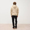 Sweat manches longues zipp&eacute; beige homme