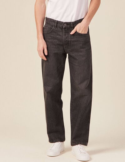 Jeans relax 5 poches denim snow noir homme