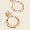 Boucles d'oreilles pendantes couleur or femme