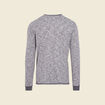 T-shirt en coton manches longues bleu fonc&eacute; homme