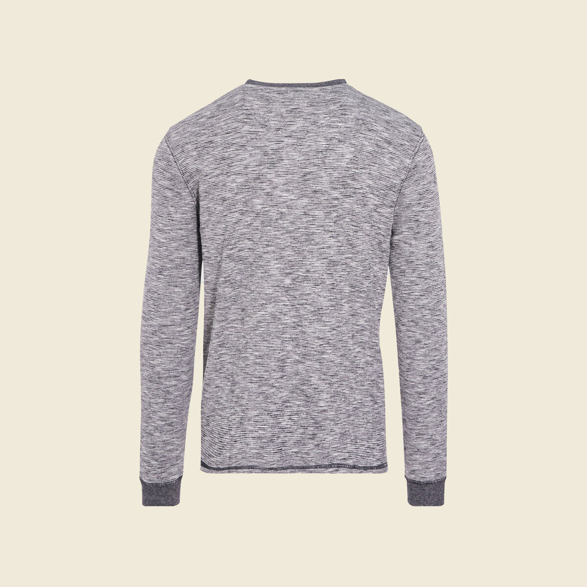T-shirt en coton manches longues bleu fonc&eacute; homme