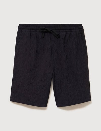 Short en coton noir homme