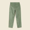Pantalon large 7/8&egrave;me taille haute vert kaki femme