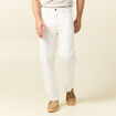 Jeans relax 5 poches denim blanc homme