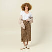 Jupe longue portefeuille marron clair femme