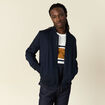 Blouson zipp&eacute; col teddy bleu marine homme