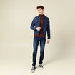 Pull manches longues marron cognac homme