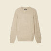 Pull manches longues beige homme