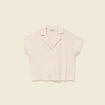 Chemise manches 3/4 beige moyen femme
