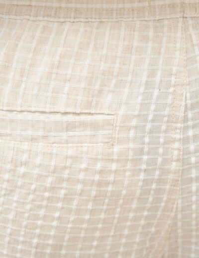 Bermuda coupe droite beige homme
